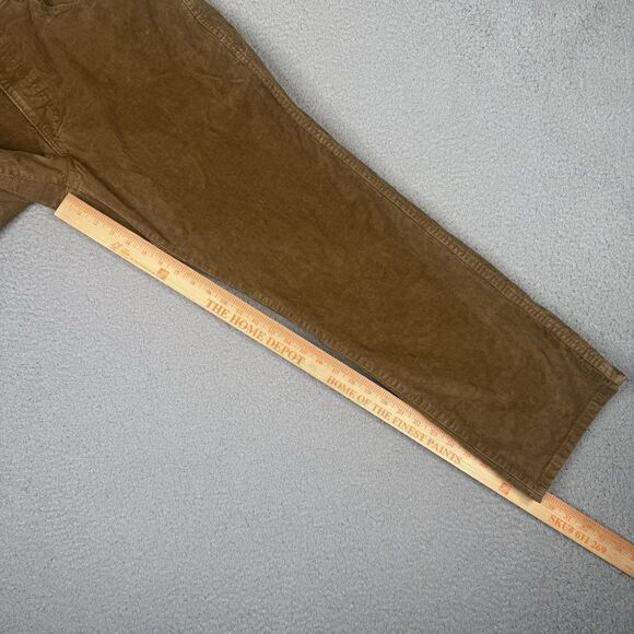 LL Bean Corduroy Pants Mens 35x30 Brown Natural Fit Stretch Country 502838 Gorp - Picture 10 of 12